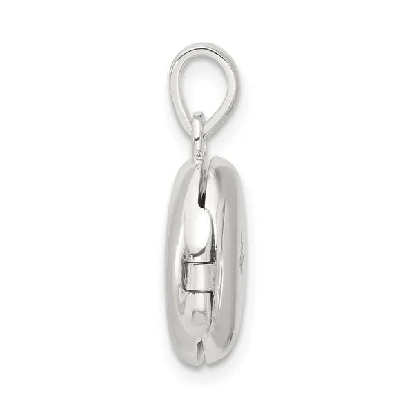Sterling Silver Circular Locket Pendant Image 2 John Anthony Jewellers Ltd. Kitchener, ON