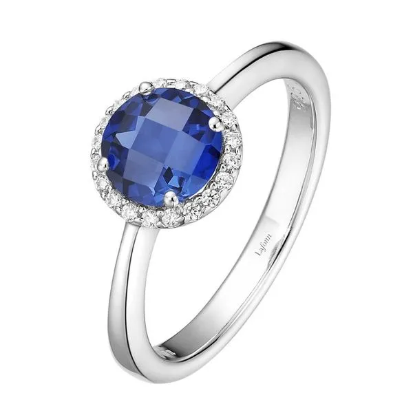 Platinum Bonded Sterling Silver Lab-Grown Sapphire Ring John Anthony Jewellers Ltd. Kitchener, ON