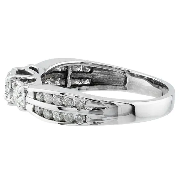 10K White Gold Three-Stone Diamond Engagement Ring Image 3 John Anthony Jewellers Ltd. Kitchener, ON