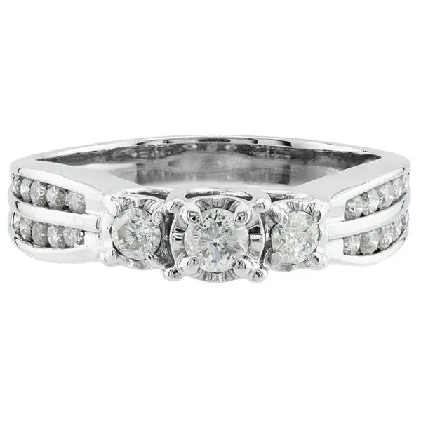 10K White Gold Three-Stone Diamond Engagement Ring John Anthony Jewellers Ltd. Kitchener, ON