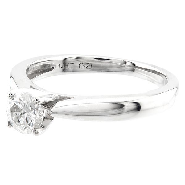 14K White Gold Solitaire Round Diamond Engagement Ring Image 2 John Anthony Jewellers Ltd. Kitchener, ON