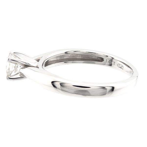 14K White Gold Solitaire Round Diamond Engagement Ring Image 3 John Anthony Jewellers Ltd. Kitchener, ON