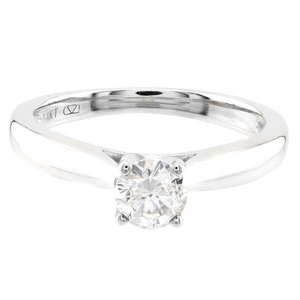14K White Gold Solitaire Round Diamond Engagement Ring John Anthony Jewellers Ltd. Kitchener, ON