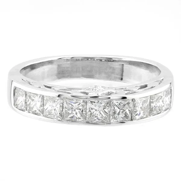 18K White Gold Princess Cut Diamond Anniversary Band John Anthony Jewellers Ltd. Kitchener, ON