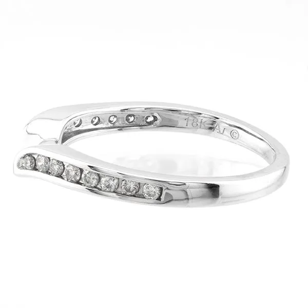 18K White Gold Diamond Shadow Wedding Band Image 3 John Anthony Jewellers Ltd. Kitchener, ON
