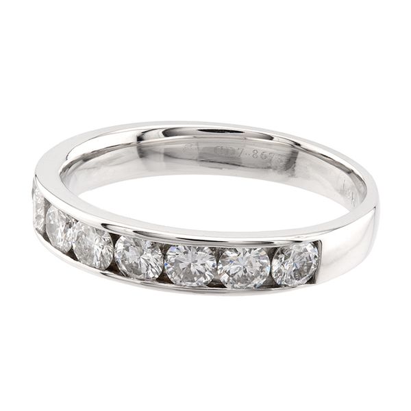 14K White Gold Channel Set Wedding Band Image 2 John Anthony Jewellers Ltd. Kitchener, ON