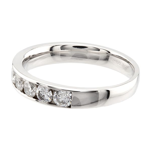 14K White Gold Channel Set Wedding Band Image 3 John Anthony Jewellers Ltd. Kitchener, ON
