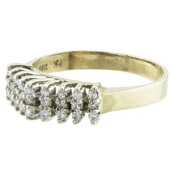 10K Yellow Gold Stairway Diamond Fashion Ring Image 2 John Anthony Jewellers Ltd. Kitchener, ON