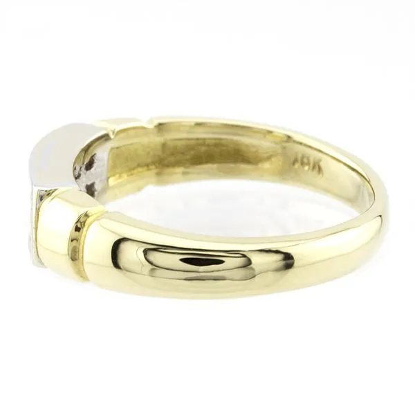 18K Two-Tone Gold Princess Cut Diamond Fashion Ring Image 2 John Anthony Jewellers Ltd. Kitchener, ON