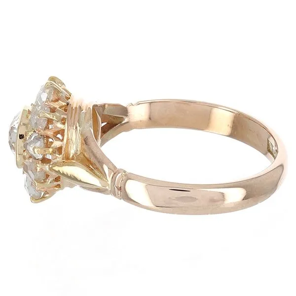 9K Gold Split Shank Halo Diamond Fashion Ring Image 3 John Anthony Jewellers Ltd. Kitchener, ON