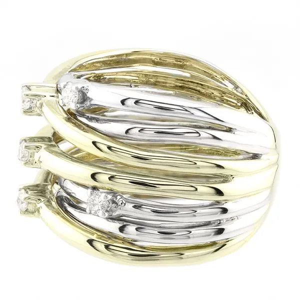10K Two-Tone Gold Nest Diamond Fashion Ring Image 3 John Anthony Jewellers Ltd. Kitchener, ON