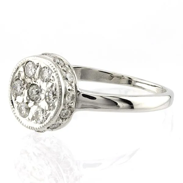 18K White Gold Cluster Diamond Fashion Ring Image 2 John Anthony Jewellers Ltd. Kitchener, ON
