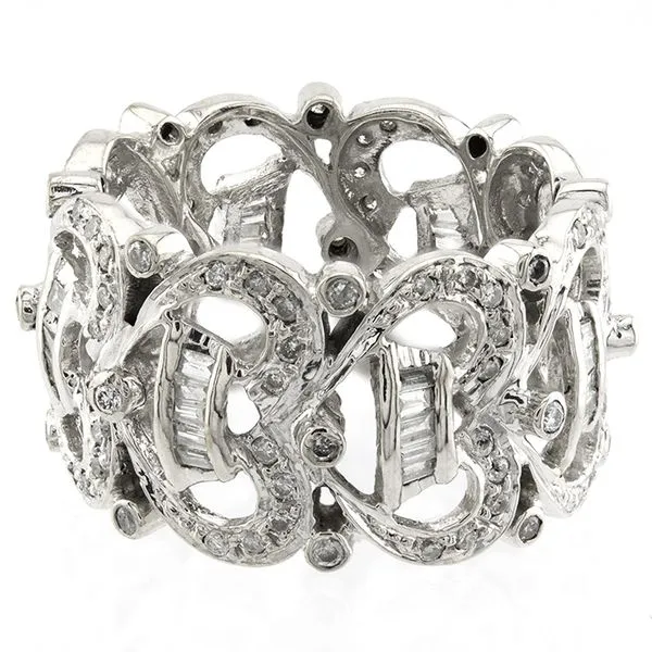 Pewter Diamond Heart Eternity Band John Anthony Jewellers Ltd. Kitchener, ON