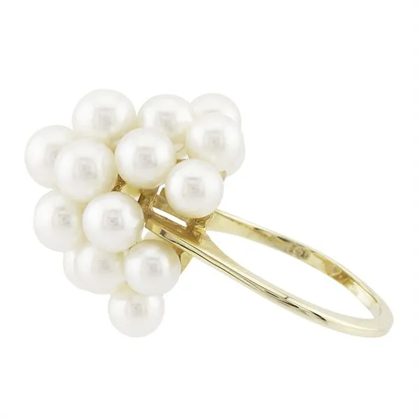 Estate 14K Yellow Gold Birks Cluster Pearl Ring Image 3 John Anthony Jewellers Ltd. Kitchener, ON