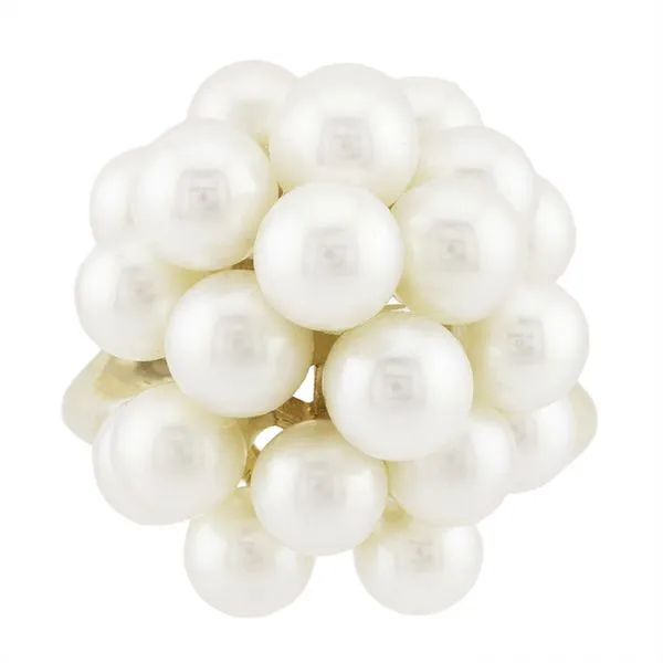 Estate 14K Yellow Gold Birks Cluster Pearl Ring John Anthony Jewellers Ltd. Kitchener, ON