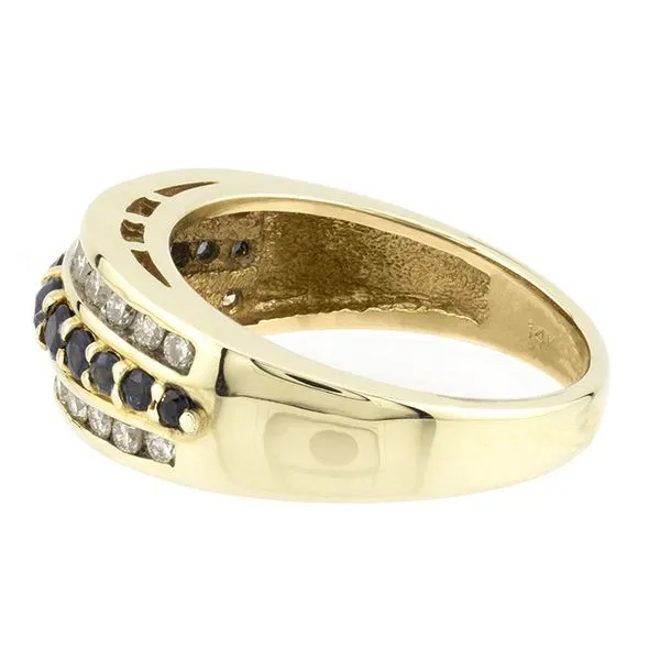 Estate 14K Yellow Gold Blue Sapphire and Diamond Ring Image 3 John Anthony Jewellers Ltd. Kitchener, ON