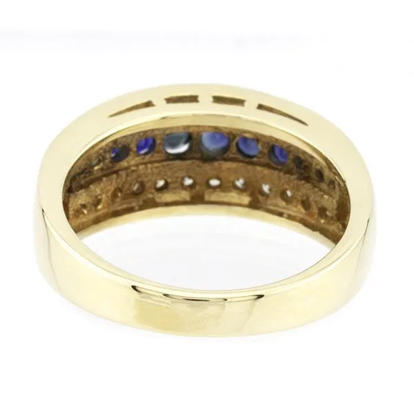 Estate 14K Yellow Gold Blue Sapphire and Diamond Ring Image 5 John Anthony Jewellers Ltd. Kitchener, ON