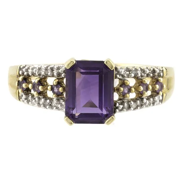 Estate 14K Yellow Gold Amethyst and Diamond Ring John Anthony Jewellers Ltd. Kitchener, ON