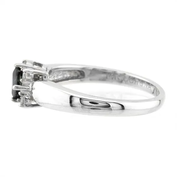 14K White Gold Blue Sapphire and Diamond Ring Image 3 John Anthony Jewellers Ltd. Kitchener, ON