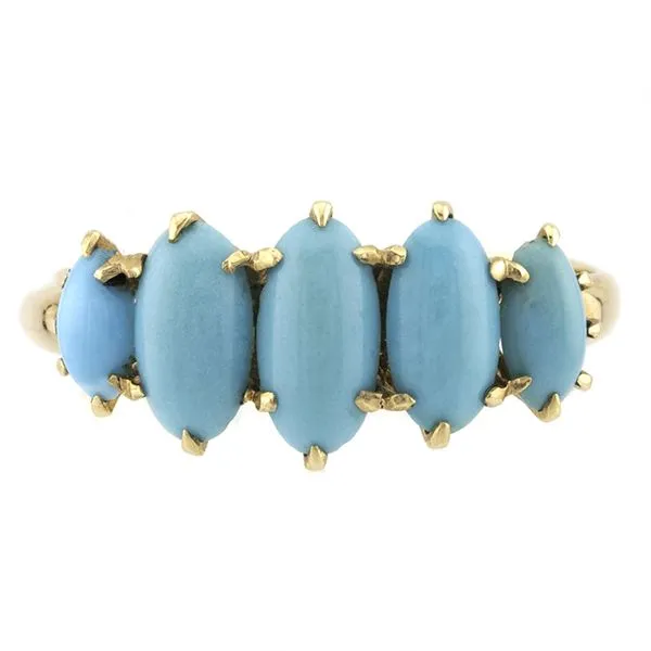 Estate 10K Yellow Gold Turquoise Ring John Anthony Jewellers Ltd. Kitchener, ON