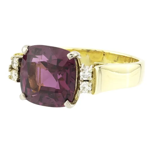 Estate 9K Gold Rhodolite Garnet and Diamond Ring Image 2 John Anthony Jewellers Ltd. Kitchener, ON