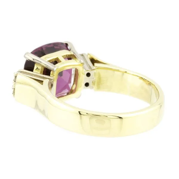 Estate 9K Gold Rhodolite Garnet and Diamond Ring Image 4 John Anthony Jewellers Ltd. Kitchener, ON