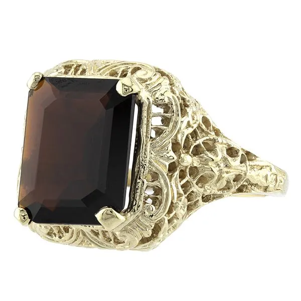 Estate 10K Yellow Gold Garnet Ring Image 2 John Anthony Jewellers Ltd. Kitchener, ON