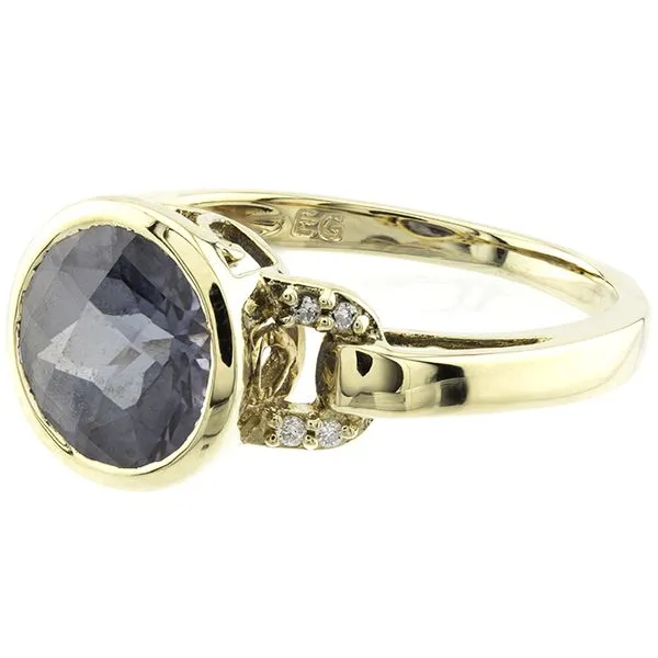 14K Yellow Gold Amethyst and Diamond Ring Image 2 John Anthony Jewellers Ltd. Kitchener, ON