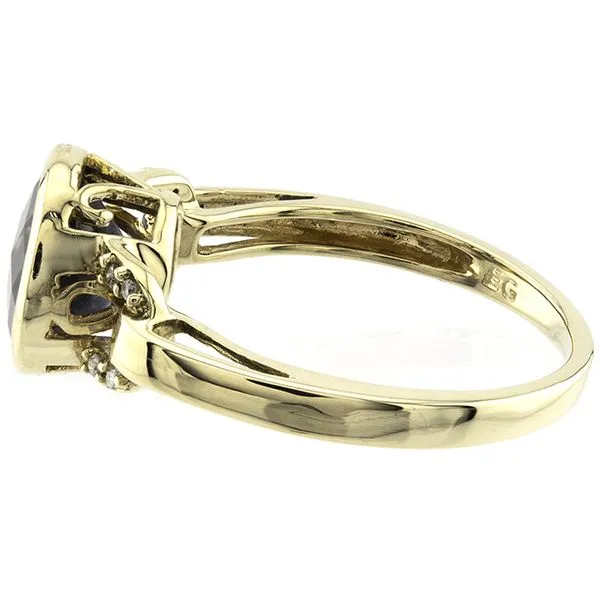 14K Yellow Gold Amethyst and Diamond Ring Image 3 John Anthony Jewellers Ltd. Kitchener, ON