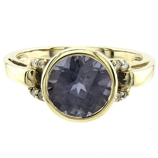 14K Yellow Gold Amethyst and Diamond Ring John Anthony Jewellers Ltd. Kitchener, ON