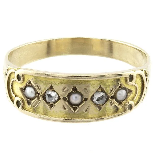 10K Yellow Gold Seed Pearl and Diamond Ring John Anthony Jewellers Ltd. Kitchener, ON
