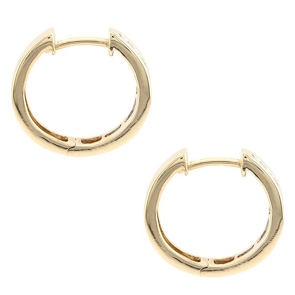 10K Yellow Gold Diamond Huggie Earrings Image 2 John Anthony Jewellers Ltd. Kitchener, ON