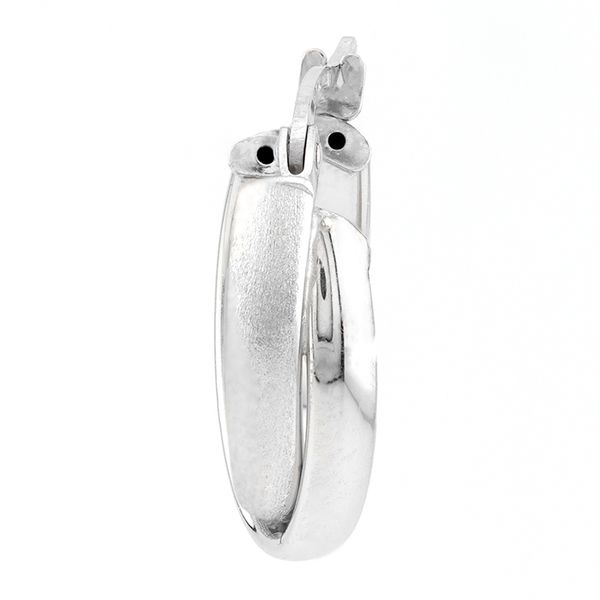 14K White Gold Twisted Hoop Earrings John Anthony Jewellers Ltd. Kitchener, ON