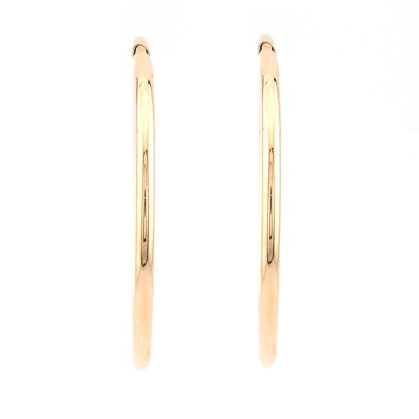 14K Yellow Gold Hoop Earrings Image 2 John Anthony Jewellers Ltd. Kitchener, ON