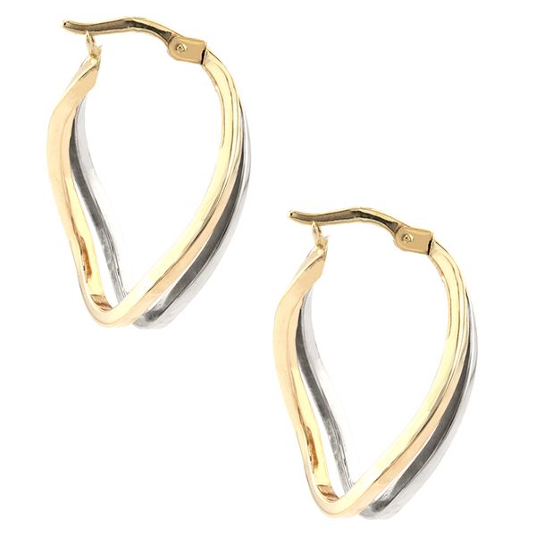 10K Two-Tone Gold Medium Hoop Earrings John Anthony Jewellers Ltd. Kitchener, ON