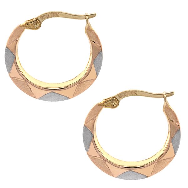 10K Tri-Tone Gold Small Hoop Earrings John Anthony Jewellers Ltd. Kitchener, ON