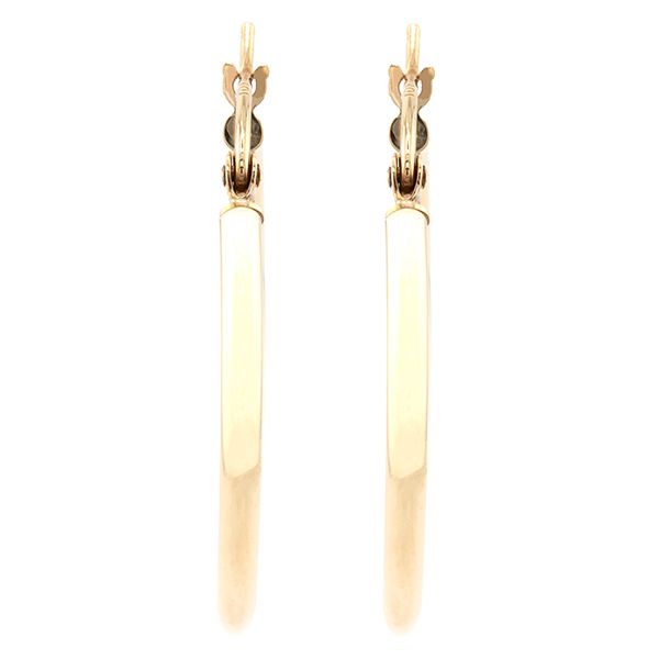10K Gold Polished Medium Hoop Earrings Image 2 John Anthony Jewellers Ltd. Kitchener, ON