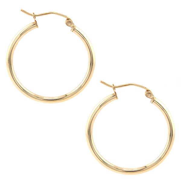 10K Gold Polished Medium Hoop Earrings John Anthony Jewellers Ltd. Kitchener, ON