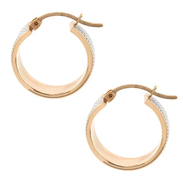 10K Two-Tone Gold Small Hoop Earrings John Anthony Jewellers Ltd. Kitchener, ON