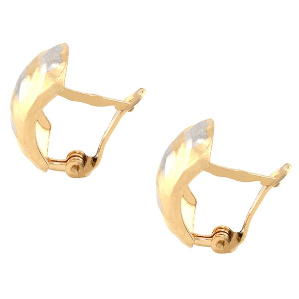 14K Two-Tone Gold Leverback Earrings Image 2 John Anthony Jewellers Ltd. Kitchener, ON