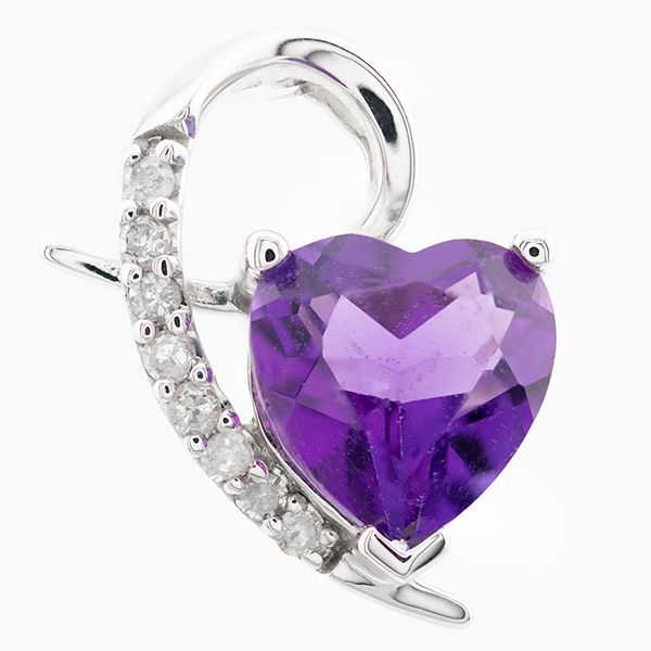 10K White Gold Amethyst and Diamond Pendant John Anthony Jewellers Ltd. Kitchener, ON
