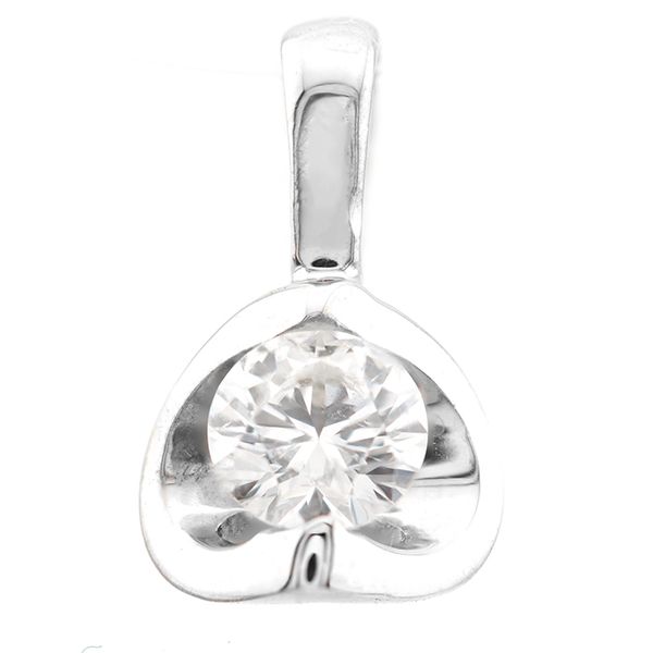 14K White Gold Diamond Solitaire Pendant John Anthony Jewellers Ltd. Kitchener, ON