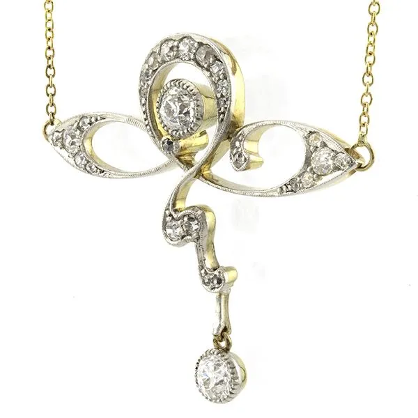 Art Nouveau Diamond Necklace Image 2 John Anthony Jewellers Ltd. Kitchener, ON