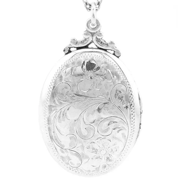 Sterling Silver Oval Locket Necklace John Anthony Jewellers Ltd. Kitchener, ON