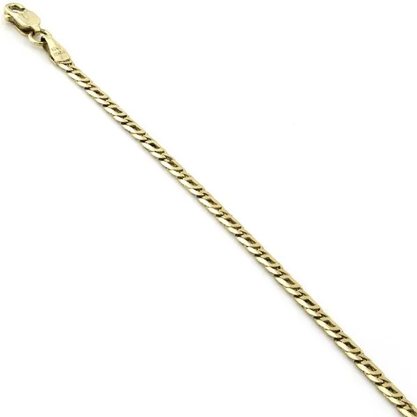 Estate Italian 14K Yellow Gold Solid Flat Link Chain John Anthony Jewellers Ltd. Kitchener, ON