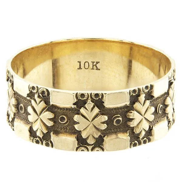 10K Yellow Gold Patterned Band Ring John Anthony Jewellers Ltd. Kitchener, ON