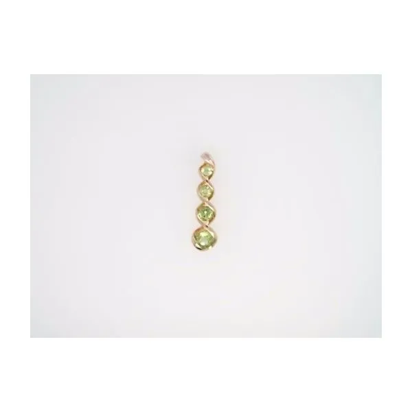 14ky Peridot & Diamond Pendant Image 2 John Michael Matthews Fine Jewelry Vero Beach, FL