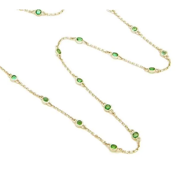 14 Karat Yellow Gold Bezel Set Emerald 