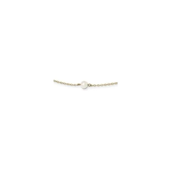 14 Karat Yellow Gold 5-6 White Freshwater Pearl By The Yard Style Necklace 16