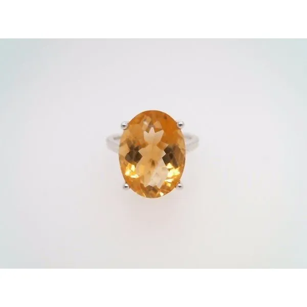 Sterling Silver Citrine Ring With Braided Shank Detail John Michael Matthews Fine Jewelry Vero Beach, FL